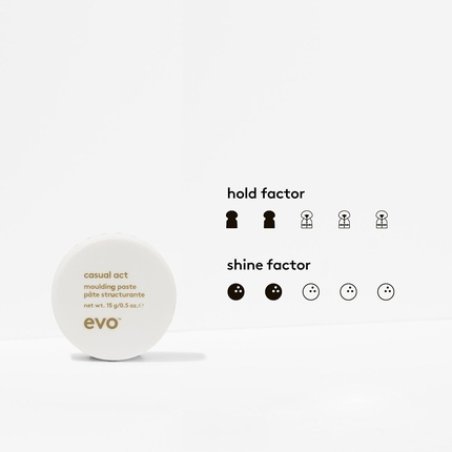 Evo Casual Act Moulding Whip Light Hold Styling Paste for All Hair Types 15g