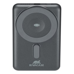 Rivacase VA2607 banque d'alimentation électrique Lithium Polymère (LiPo) 5000 mAh Recharge sans fil Noir, Gris