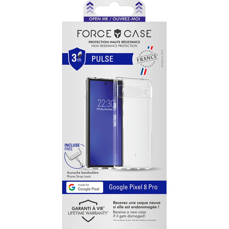 FORCE CASE FCPULSPIXEL8PT mobile phone case 17 cm (6.7") Cover Transparent