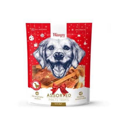 Wanpy - Christmas mix chicken jerky Treats 300g - (WP89000)