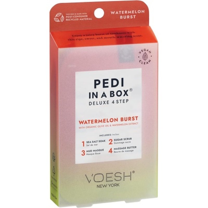 Voesh Limited Edition Watermelon Burst Pedi In A Box 4 Step - Summer Scent