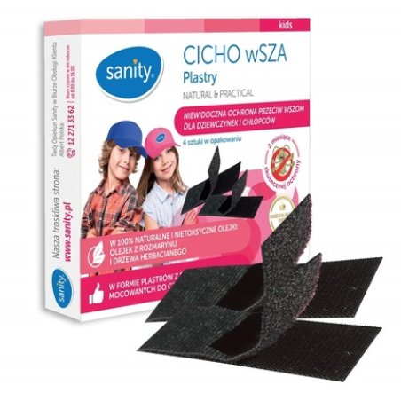 Sanity Kids Cicho Wsza Lice Protection Plasters 4 Pieces