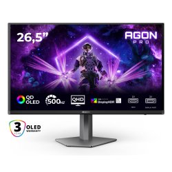 AOC AGON PRO AG276QKD2 écran plat de PC 67,3 cm (26.5") 2560 x 1440 pixels Quad HD QD-OLED Noir, Gris