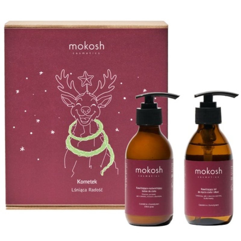 Mokosh Kometek Lnica Rado Moisturizing Body And Hand Wash Gel 200ml Moisturizing And Illuminating Body Lotion 200ml