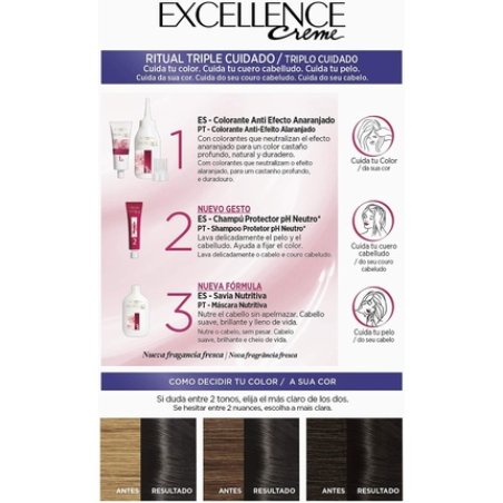 Excellence Brunette Hair Dye 200 True Darkest Brown