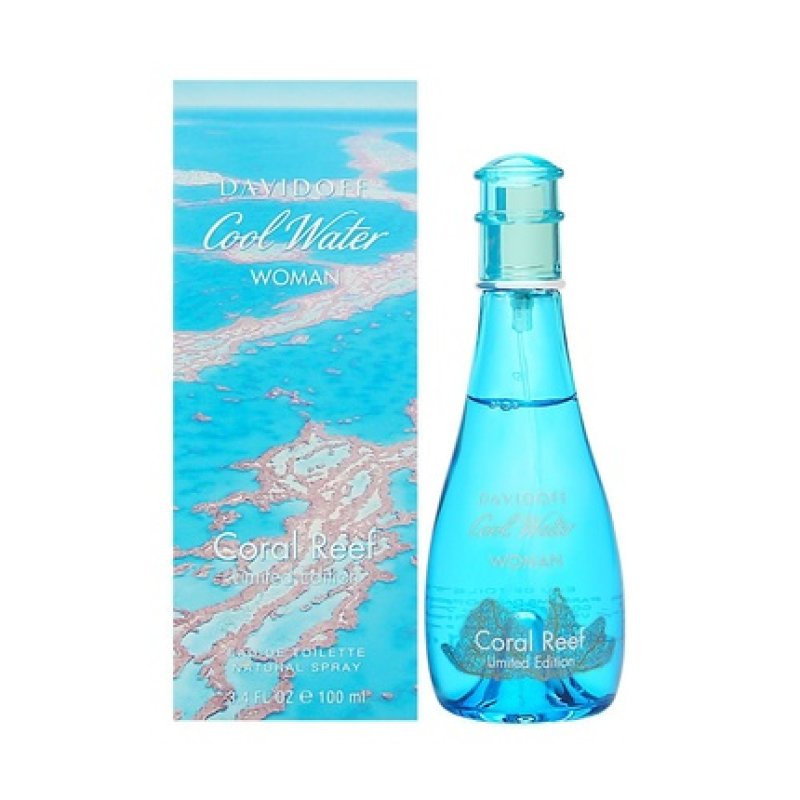 Davidoff Cool Water Coral Reef Eau De Toilette Spray Limited Edition 3.4 Ounce