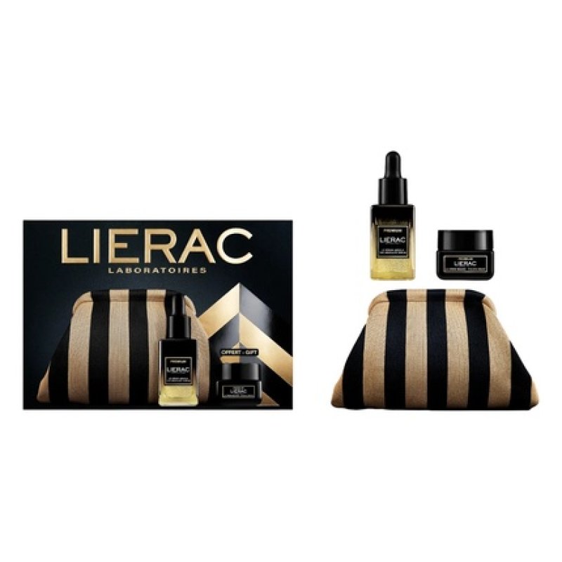Lierac Premium Antiaging Serum 30ml Eye Cream 20ml Cosmetic Bag