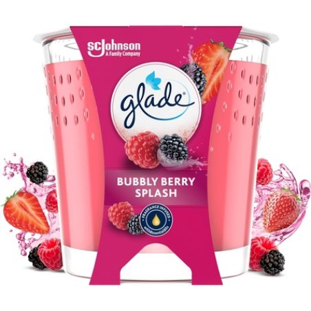 Glade Scented Candle Bubbly Berry Splash Fragrance Infused with Oils