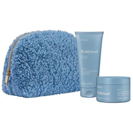Pupa Teddyland Hazelnut And Chamomile Blue Shower Cream 200ml Scrub 150ml Pouch
