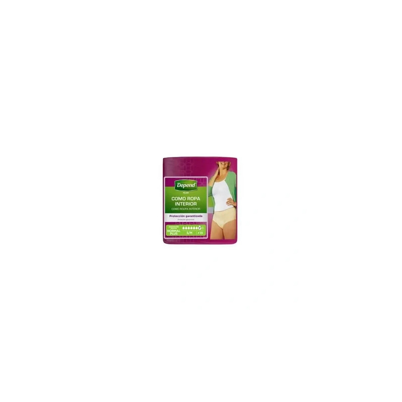 Depend Panties, Highly Absorbent for Bladder Weakness Women S-M Beige - Pack of 10