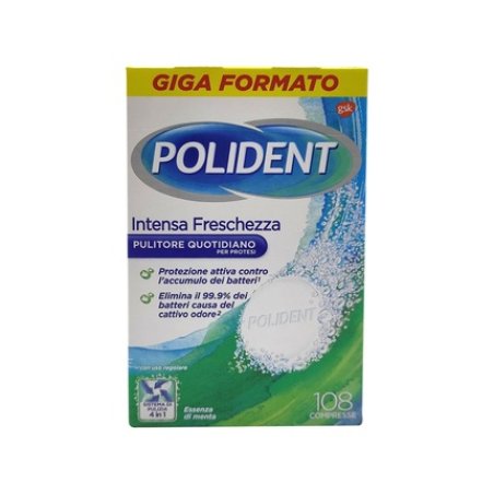 Polident Tablets For Intense Mint Freshness 108 Tablets