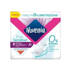 Nuvenia Puresensitive Goodnight Thin With Wings X 8 Feminine Hygiene Product