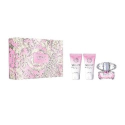Versace Bright Crystal For Women Eau De Toilette 50 Ml Spray Gift Set With Body Lotion 50 Ml And Shower Gel 50 Ml
