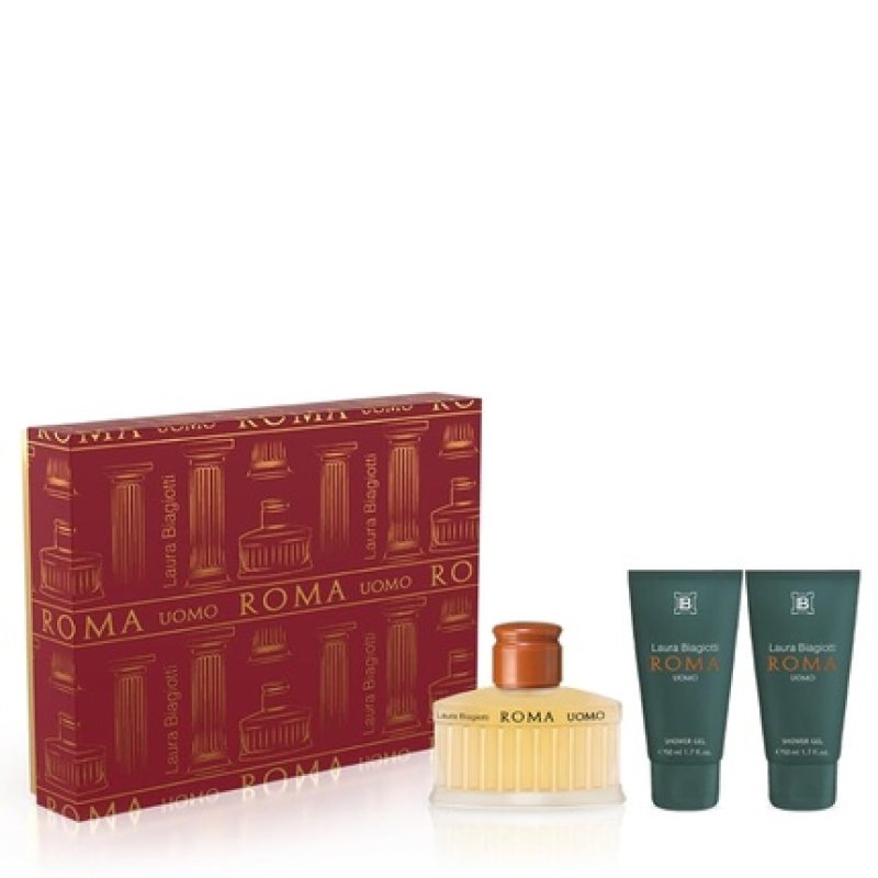 Laura Biagiotti Roma H Eau De Toilette 75 Milliliters Vaporizer And Shower Gel 2x50 Milliliters