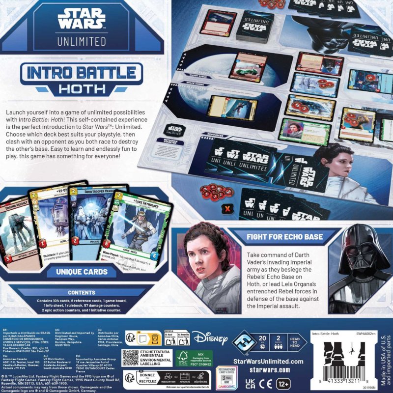 Asmodee Star Wars: Unlimited - Intro Battle: Hoth Launch yourself into a game of unlimited possibilities with Intro