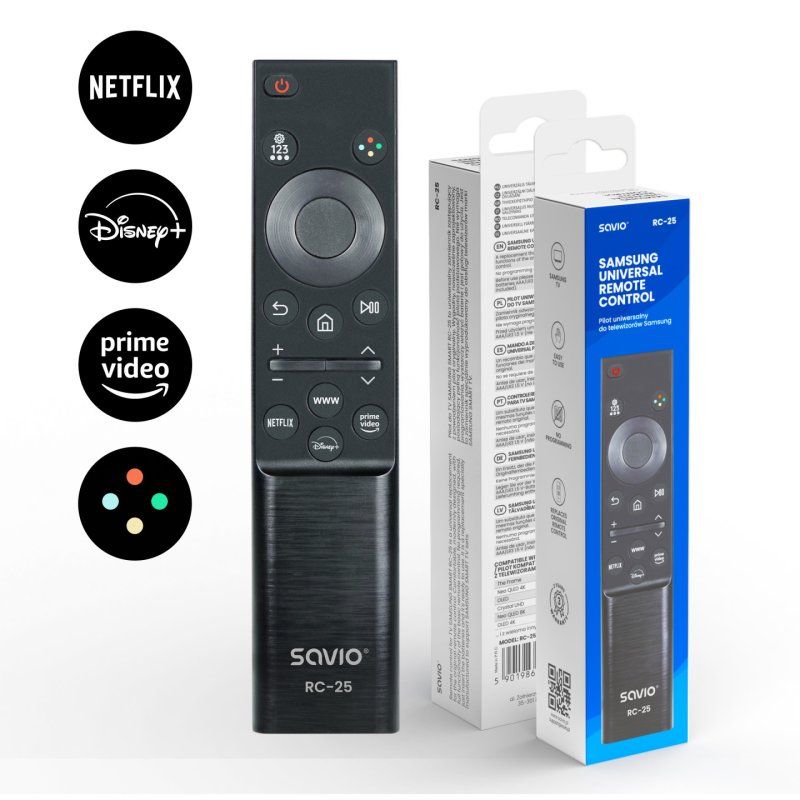 Savio rc-25 télécommande IR Wireless TV Appuyez sur les boutons