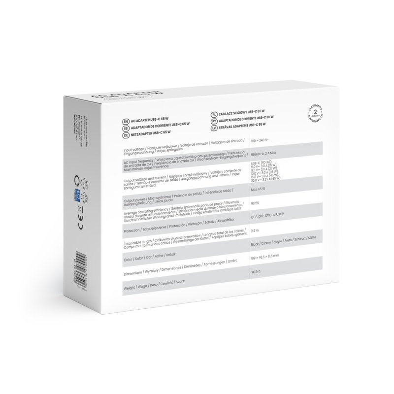 Savio ZA-01 chargeur d'appareils mobiles Netbook, Ordinateur portable, Smartphone, téléphone Noir Secteur Intérieure