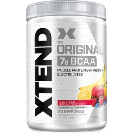 XTEND Original Fruit Punch BCAA Powder Supplement with Branch Chain Amino Acids and Electrolytes 30 Servings