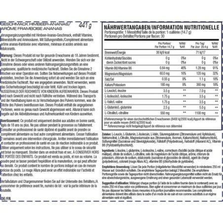 XTEND Original Raspberry Pineapple BCAA Powder with Electrolytes 7g BCAA - 30 Servings