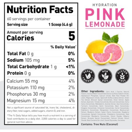 Kaged Muscle Hydra-Charge Pink Lemonade 276g