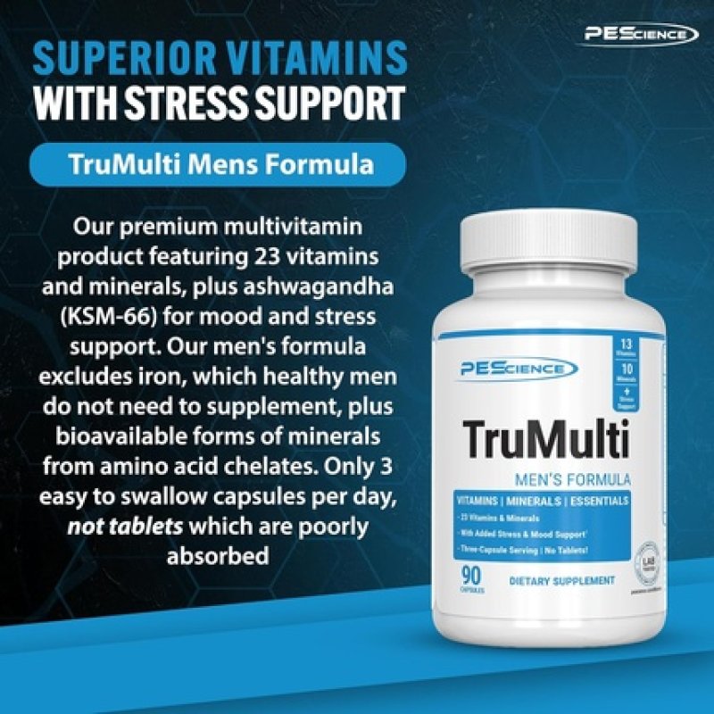 Pescience Trumulti Men's Multivitamin with Premium Quality Vitamin C, D, Zinc