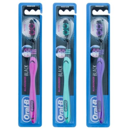 Oral-B Toothbrush Allrounder Black Medium - 40 Count