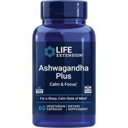 Life Extension Ashwagandha Plus Calm & Focus with Ashwagandha Extract and Spearmint