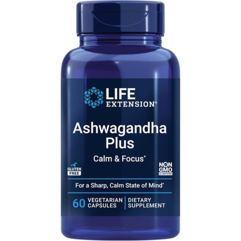 Life Extension Ashwagandha Plus Calm & Focus with Ashwagandha Extract and Spearmint
