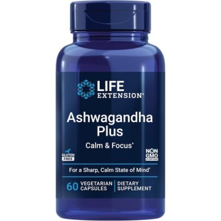 Life Extension Ashwagandha Plus Calm & Focus with Ashwagandha Extract and Spearmint