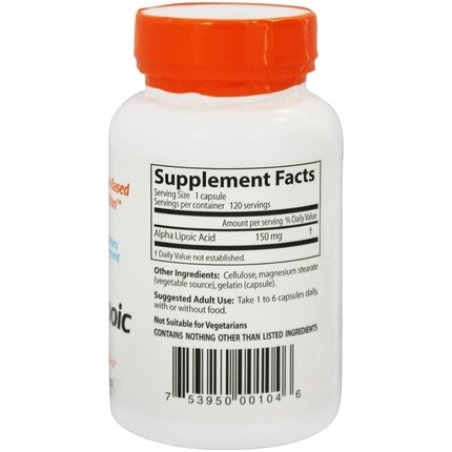 Doctor's Best Alpha Lipoic Acid 150mg Vegetarian Capsules