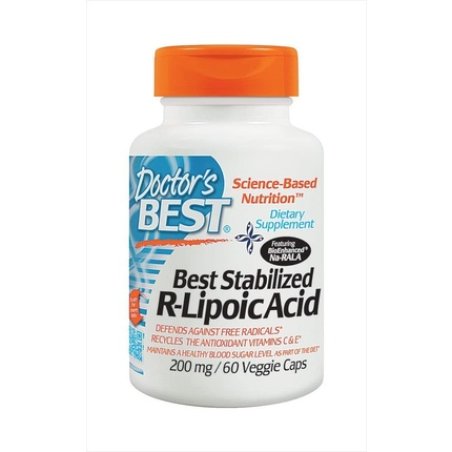Doctor's Best Stabilized R-Lipoic Acid with BioEnhanced Na-RALA 200mg 60 Veggie Caps