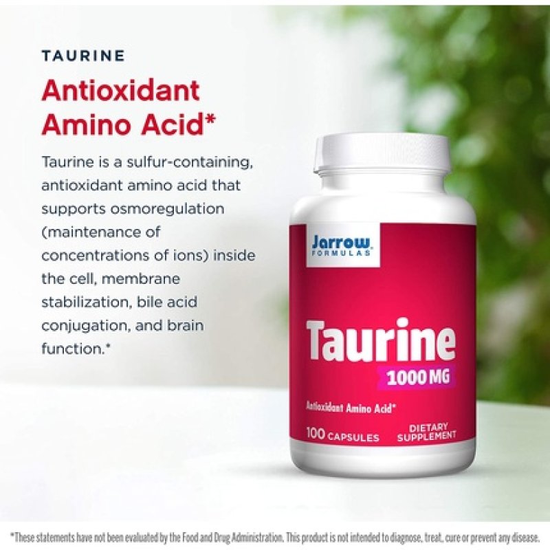 Jarrow Formulas Taurine 1,000mg Capsules, 100-Count