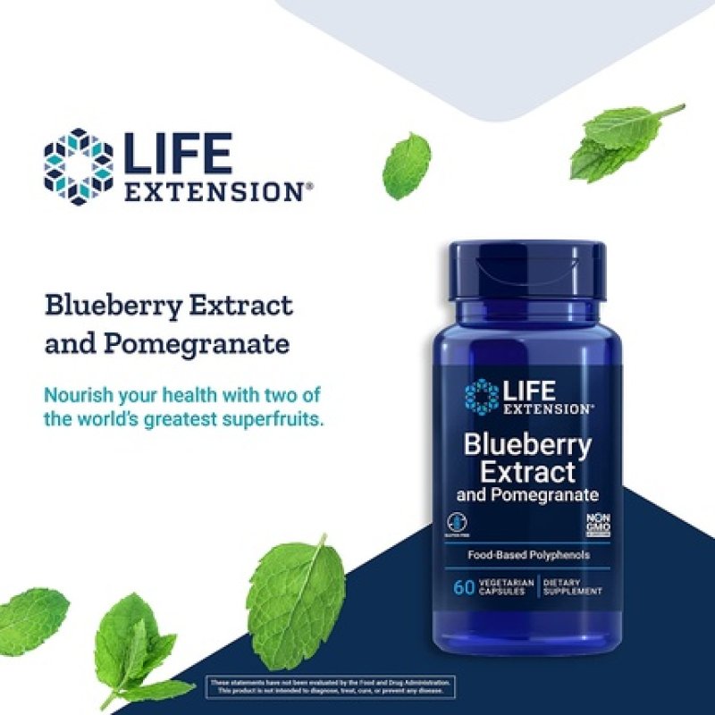 Life Extension Blueberry Extract with Pomegranate 60 Vcaps