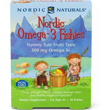 Nordic Naturals Omega 3 Fishies Gummy with DHA and EPA 36 Count