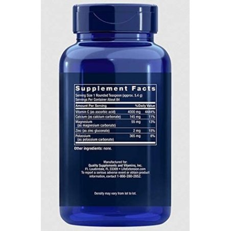 Life Extension Buffered Vitamin C Powder 454g Soy-Free Gluten-Free