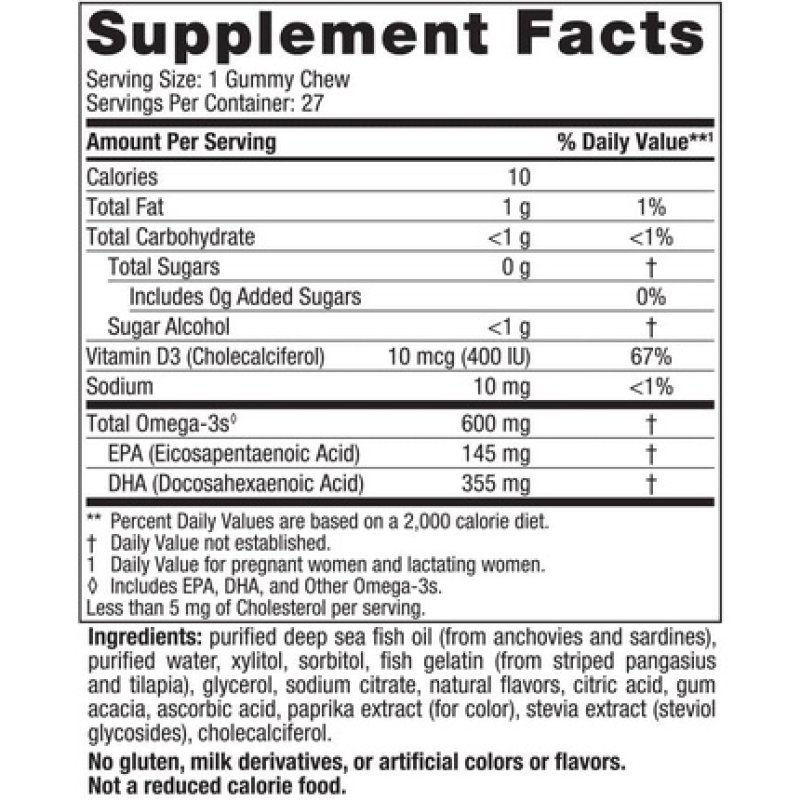 Nordic Naturals Zero Sugar DHA Prenatal Vitamin Gummies Strawberry Orange