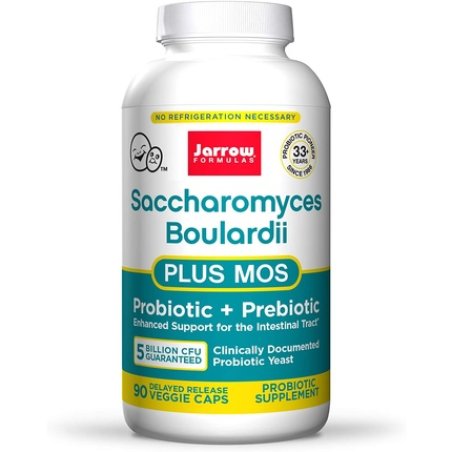Jarrow Saccharomyces Boulardii Mos 5 Billion Per Capsule, 90 Vegan Capsules