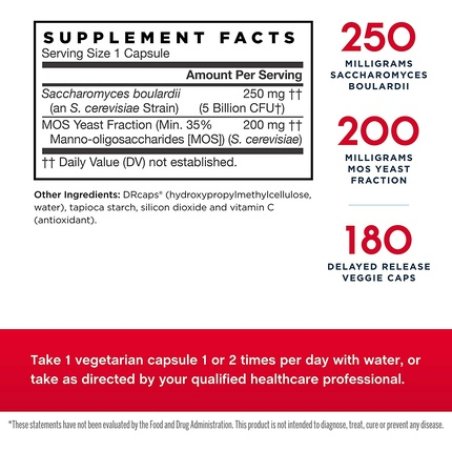 Jarrow Saccharomyces Boulardii Moss 180 180 Vegetarian Capsules