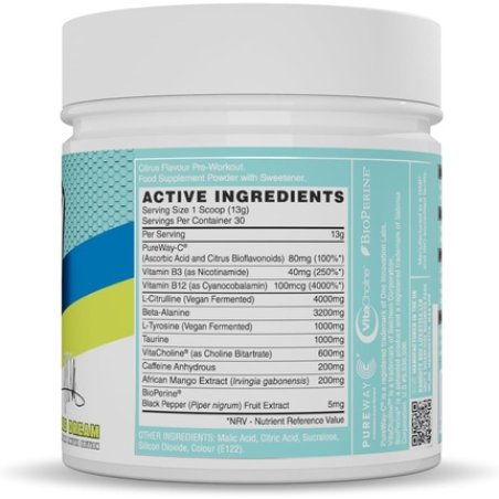 Naughty Boy High Energy Pre Workout Powder with Beta Alanine and Citrulline