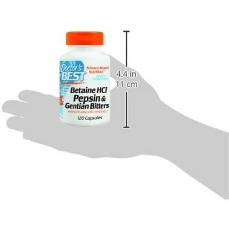 Betaine HCl Pepsin & Gentian Bitters 120 Capsules