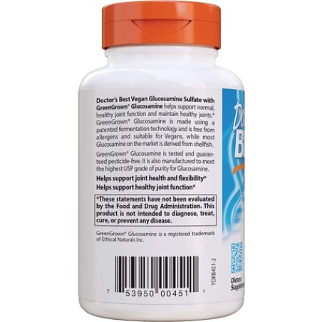 Doctor's Best Vegan Glucosamine Sulfate, Joint Support, Non-Gmo, Vegan, Gluten