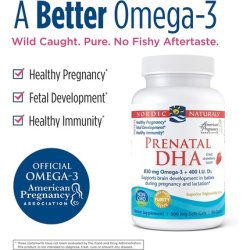 Nordic Naturals Prenatal DHA Strawberry 90 Capsules 830mg