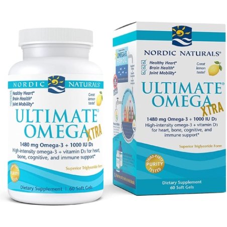 Nordic Naturals Ultimate Omega Xtra 1480mg Lemon Softgels 60 Count
