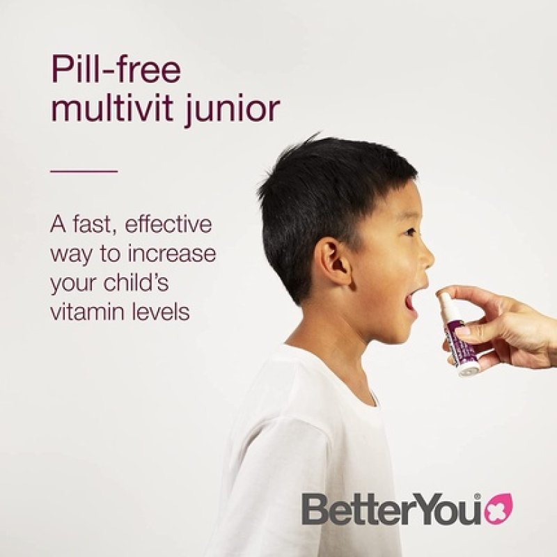 BetterYou MultiVit Junior Daily Oral Spray with 14 Essential Nutrients 25ml Raspberry Flavour