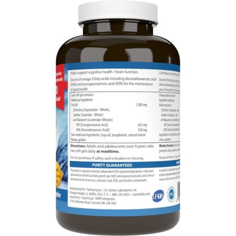 Carlson Maximum Omega 2000 2000mg Omega-3 Fatty Acids Including EPA and DHA Wild-Caught Norwegian Fish Oil Supplement