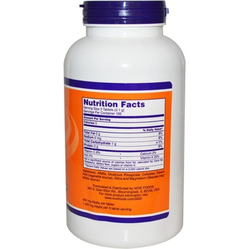 Now Foods Alfalfa 650 Mg - 500 Tabs 2 Pack