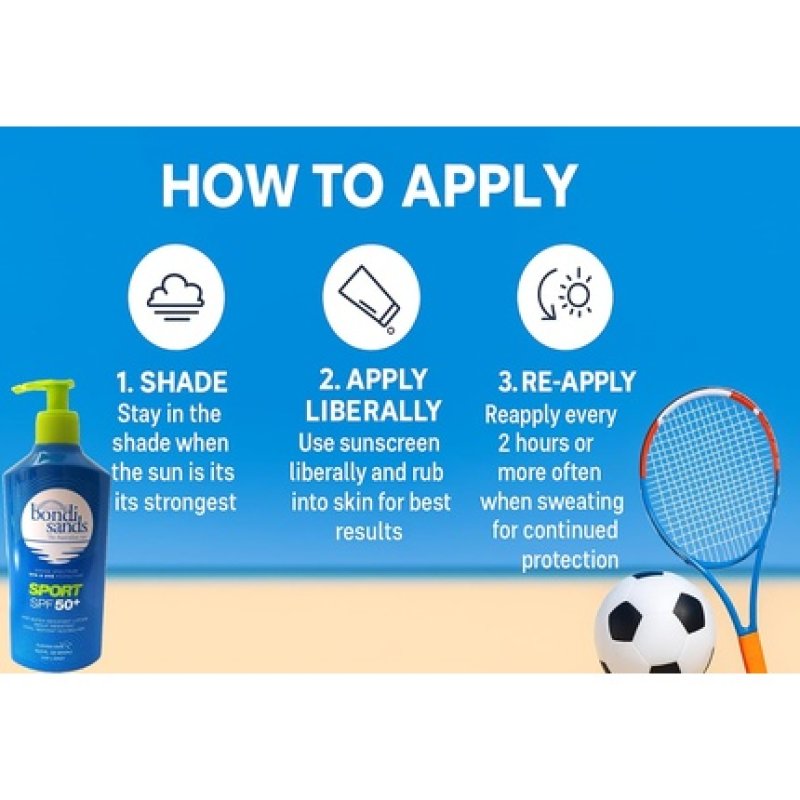 Bondi Sands Sport SPF 50 Sunscreen 400ml 4hr Water & Sweat Resistant