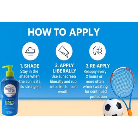 Bondi Sands Sport SPF 50 Sunscreen 400ml 4hr Water & Sweat Resistant