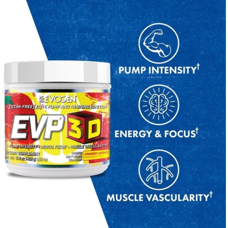 Evogen Evp-3D Extreme Pre-Workout Pump Ignitor with Arginine Nitrate and Citrulline