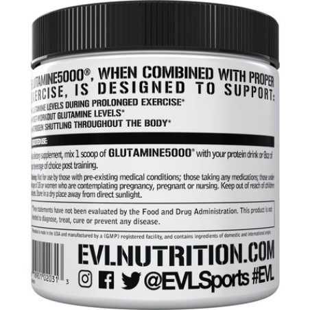 Pure Vegan L-Glutamine Powder Supplement - Evlution Nutrition Nitric Oxide